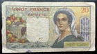 Tahiti 1951 20 Francs Banknote Pick 21a Banque De L indochine Papeete Note Fine
