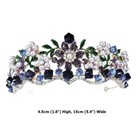 4 5cm Tall Purple Green Flower Crystal Wedding Queen Tiara Crown For Women