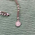 Antique Small Rosario Rosary With Small Oval Corozo Case For The Rosary