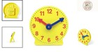 Mini Geared Clock For Kids - Color-coded Analog Learning Clock For Math Skills