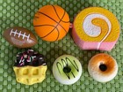 23 Squishies Lot     Mostly Food Stress Relief Toys Mixed Sizes Slow Rising Used