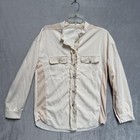 Shirt Womens Small White Waffle Knit Button Front Long Sleeve Top Basic