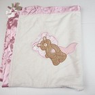 Gund Bear  Tales Collection Pink White Baby Blanket  58597