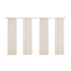 Modern Beige Rod Pocket Sheer Curtain Set Window Drapes Decor 4 Panels 28  X 84 