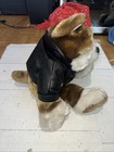 Dan Dee Collectors Choice Biker Bulldog 17  Plush Leather Jacket Stuffed Toy