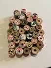 Lot Of -33 Wood Wooden Spools Thread - Star Boilfast Coats Talon
