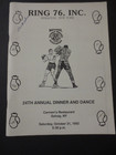 1992 Ring 76 Syr n y  Signed Program   Ticket-frank Adams-referee And Judge