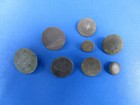 Civil War Relic Flat Buttons With Shanks X8  Dug  Bull Run  Virginia