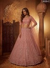 Traditional Indian Wedding Lehenga Choli Crystal Boota Work Net Fabric Outfit