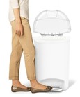 13 Gallon Plastic Semi-round Step Kitchen Trash Can With Soft-close Locking Lid