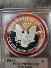 2012 S Pcgs Pr70 Silver Eagle Mercanti Signed 75th Dcam Mint Engraver Series
