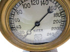 Vintage Ashcroft Mfg  Co  6  Brass Pressure Water Gauge  Glass Face