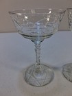 Set 2 Rock Sharpe Crystal Stemware Glasses Champagne Cocktail Vintage