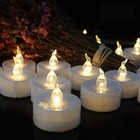 12 Pack Flameless Led Tea Lights Candles With Timer Battery Warm White-12timer