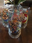 Set Of 4 Vintage 1985 Alvin   The Chipmunks W  Chipettes Libbey Glasses