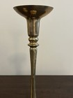 Vintage Pair Of Solid Brass Candlestick Holders - 10    And 9    Tall -  Set Of 2