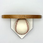 Solid Wood Mini Sport Display Shelf Real Ball Baseball Diamond Holds 15lbs 10x5