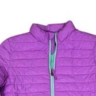 Lands  End Girls Large Purple Nylon Quilted Puffer Full Zip Jacket 14 16
