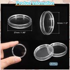 20pcs 32mm Silver Dollar Coin Holders Round Plastic Coin Capsule Acrylic