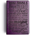 Csb Purple Large Print Bible - Personalized - Love The Lord - Custom Name