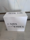 Wedding Card Box For Cards And Wishes  White Plastic 