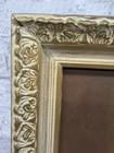 Antique Victorian Southern Belle In Dress Framed Art Lithograph Gold Gesso Frame