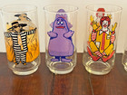 Vintage 1977 Mcdonaldland Collector Glasses Complete Set Of 5 Action Series