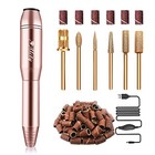 Electric Nail Drill Kit - Portable File For Acrylic Gel Nails  Gold