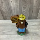 Smokey The Bear   Prevent Forest Fires 8    Tall Cast Iron Coin Bank Only You
