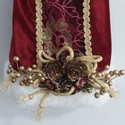 Old World Victorian Santa 26   Hanging Christmas Decor Velvet Cone Wall