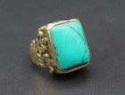 Turkmen Ring  Traditional Alpaka Ring  Tribal Malachite Carved Adorable Ring  r2