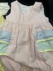 Vintage Girls Baby Toddler Rompers One Piece 24 Month Seersucker Eyelet 2 Jumper