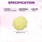 12 Pcs Crafts Pom Poms Balls   4-5cm  1 5-1 9inch  Yarn Pom Poms  Yellow