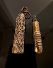 Vintage Art Deco Cigarette Lighter In Ornate Metal Jeweled Case
