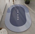 Super Water Absorbent Bath Mat Non-slip Quick Drying Bathroom Shower Rug  oval