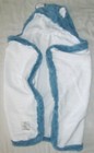 New Little Giraffe Blue Faux Fur Terry Cloth Cotton Baby Luxe Hooded Bath Towel
