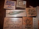 Craft Rubber Ink Stamps Most Unused But Out Of Original Packaging Lot 2