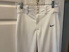 New Boy s Nike Dri-fit White Baseball Pants  Size L  W26   Inseam 26 1 2 