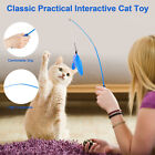 12pcs Retractable Cat Interactive Toy Feather Kitten Teaser Indoor Play Toy Gift