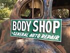 Antique Vintage Old Style Body Shop Gas Oil Sign