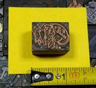 Antique Vtg U s  Mail Letters Letterpress Print Type Ornament Cut Stamp Block