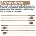 12x 33  Archery 5  Feather Bamboo Arrows Traditional Longbow Recurve Bow Hunting