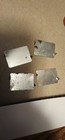 4 Antique Tobacco Tin Tags Penn   s  Bright Yellow With Blk Letters Chewing Plug 