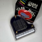 Vintage Solar Powered Black Baby Grand Piano Music Box Eidelweiss Sound Of Music