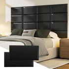Peel And Stick Upholstered Headboard Panels - 4 Padded Wall Panels  3d Anti-coll