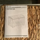 Rectangular Woven Seagrass Freestanding Storage Basket  Brown Solid