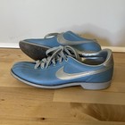 Nike Vintage Leather Bowling Shoes Womens Size 7 5 Blue   Silver Retro 1980s 