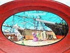 Antique Narragansett Beer R i  U s a  Wood Grain Litho Sea Port Art Sign Tray B