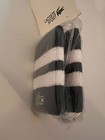 Lacoste Striped Tennis Wristbands  set Of 2  - Navy Blue white Rl5509 Bnwt 