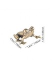 1pc Vintage Brass Frog Figurine Antique Toad Statue Home Office Desk Decor